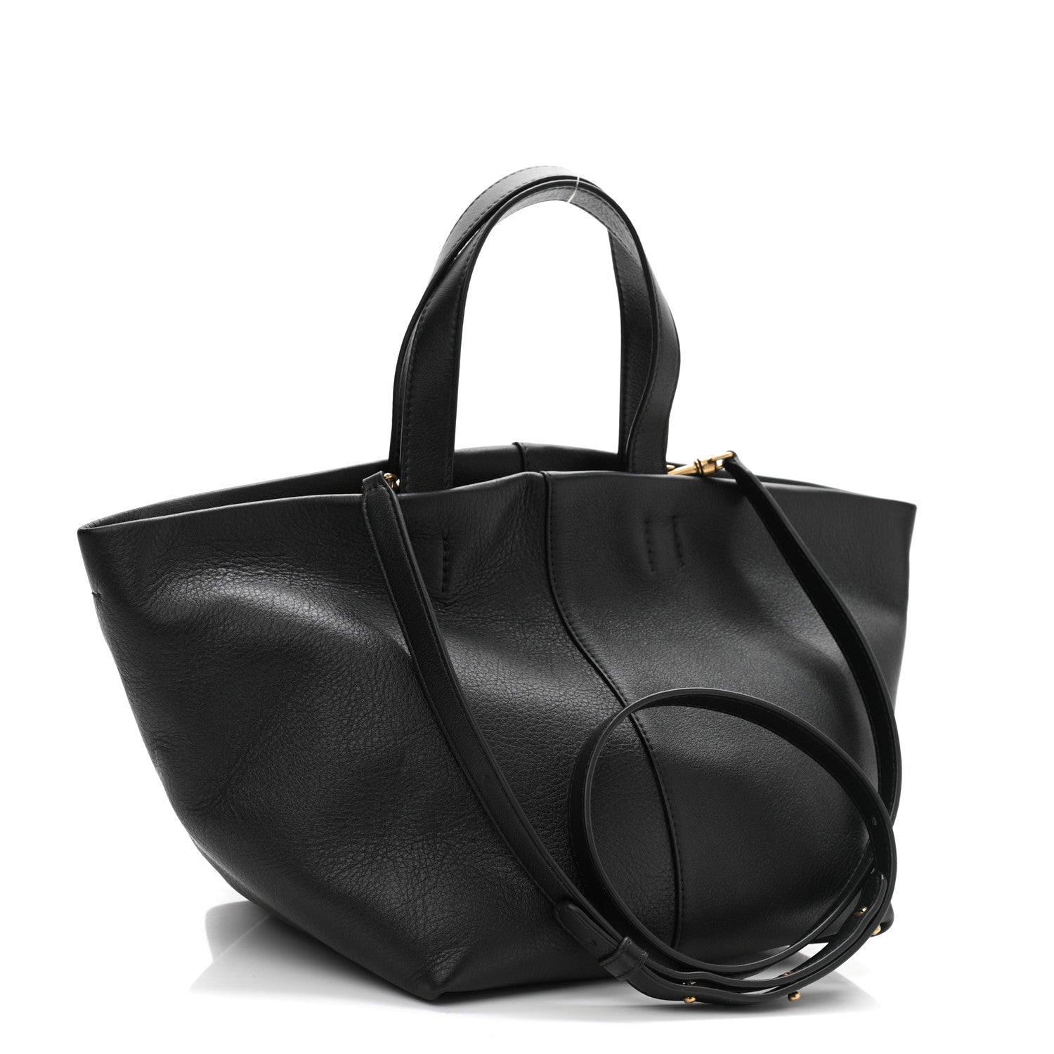 Mansur Gavriel Calfskin Mini Tulipano Bag Black 3 of 9