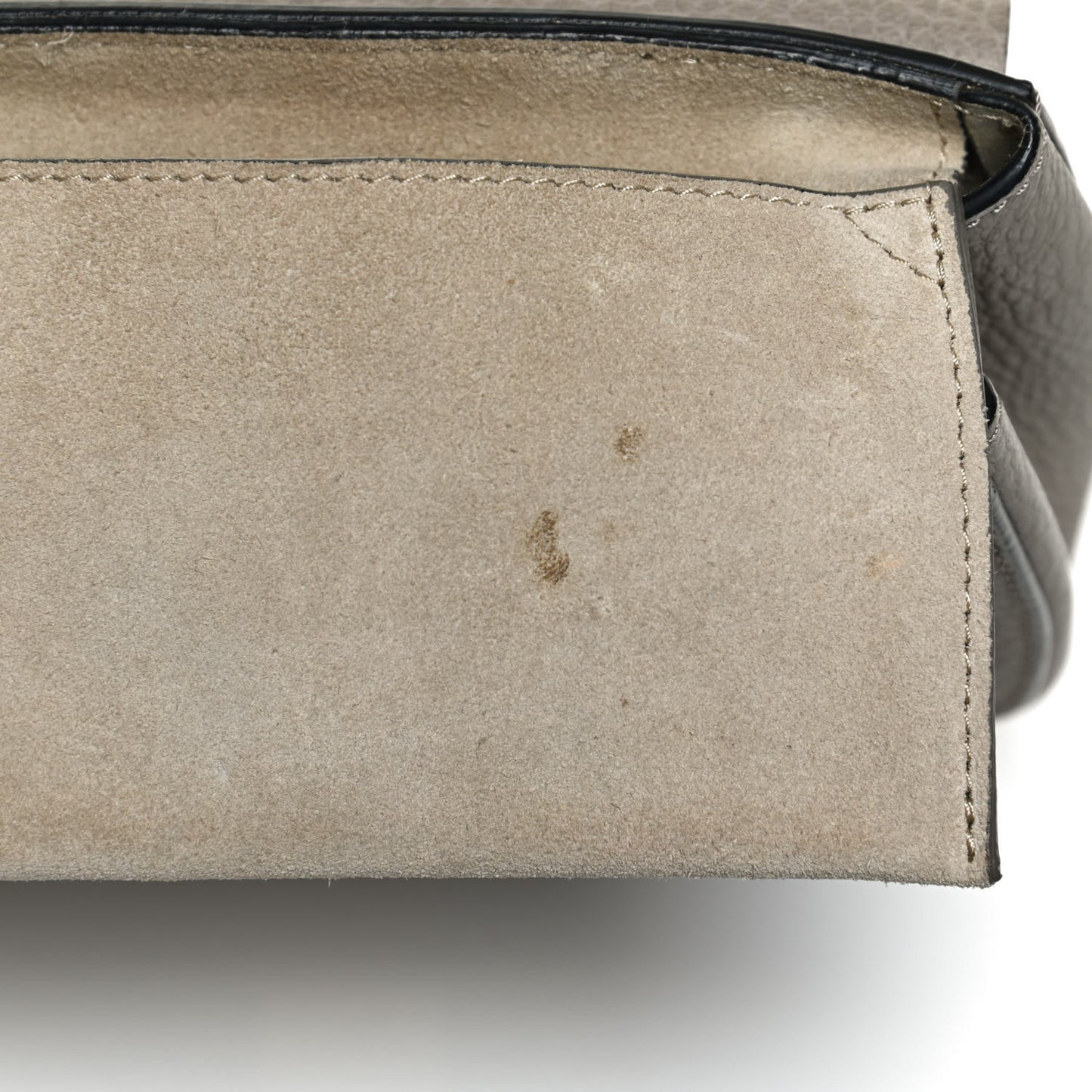 Grained Lambskin Mini Drew Shoulder Bag Motty Grey