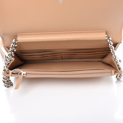 Chanel Caviar Quilted Boy Wallet On Chain WOC Beige 5 of 13