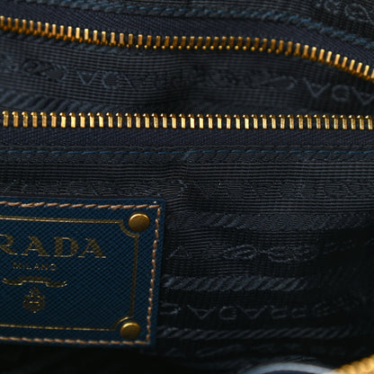 Prada Tessuto Nylon Jacquard Logo Shoulder Bag Denim 7 of 13