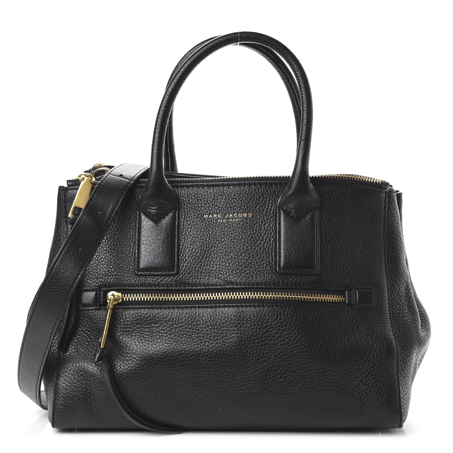 Textured Calfskin Medium Incognito Satchel Black