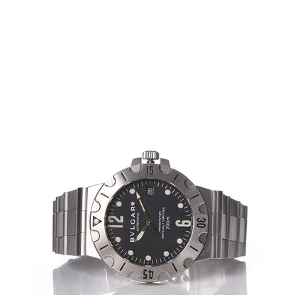 Bulgari Stainless Steel 38mm Diagono Scuba Automatic Watch Black 3 of 6