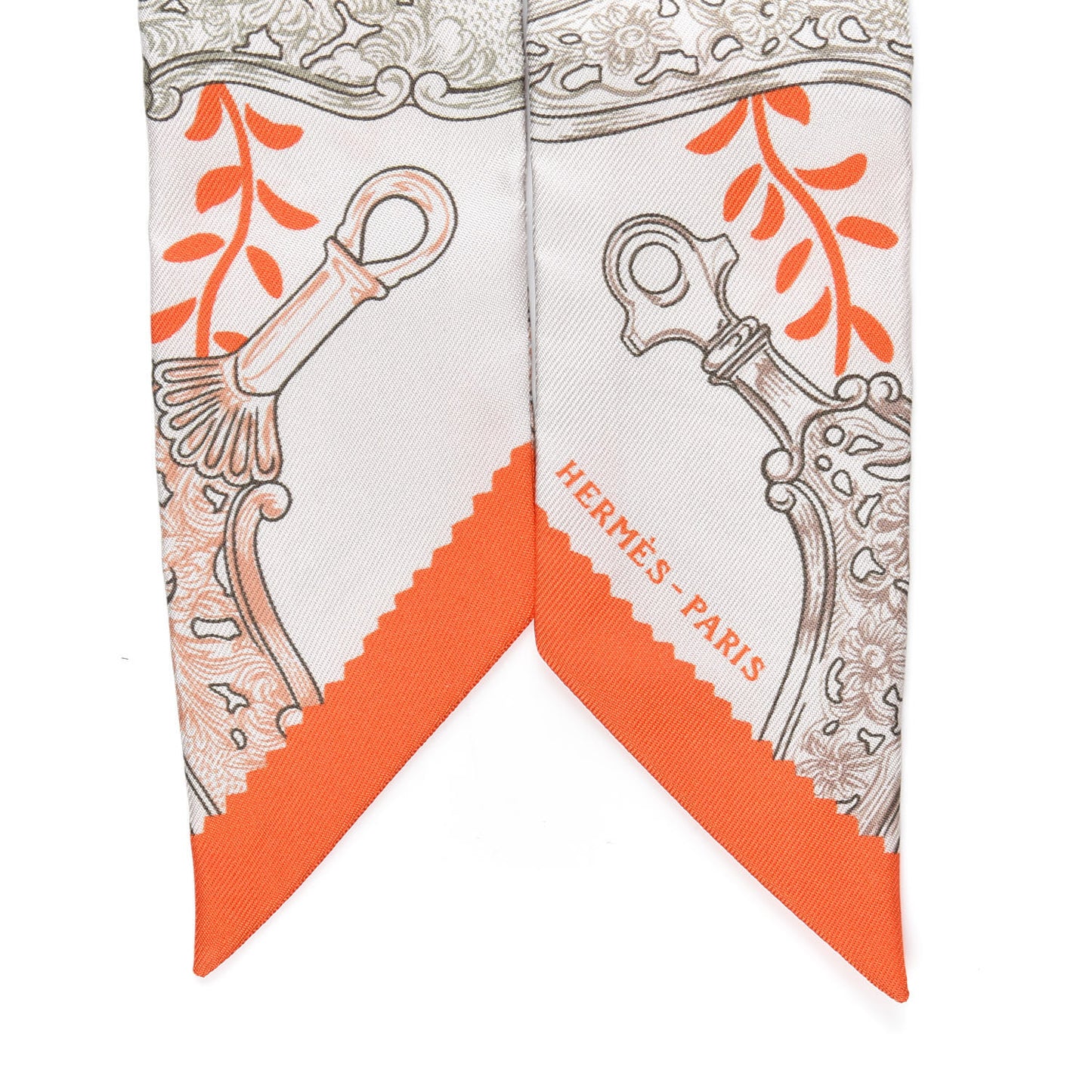 Silk Etriers Remix Twilly Verveine Orange Kaki