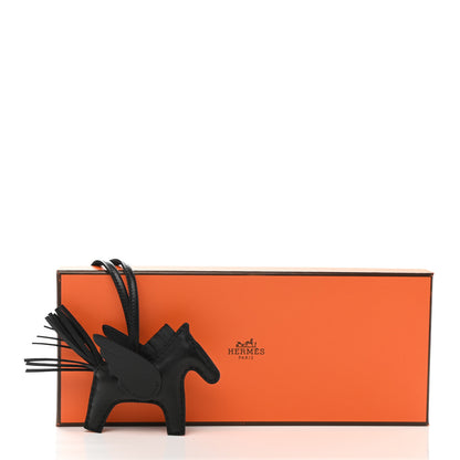 Hermes Milo Lambskin Grigri Rodeo Pegase Horse Bag Charm PM So Black 5 of 5