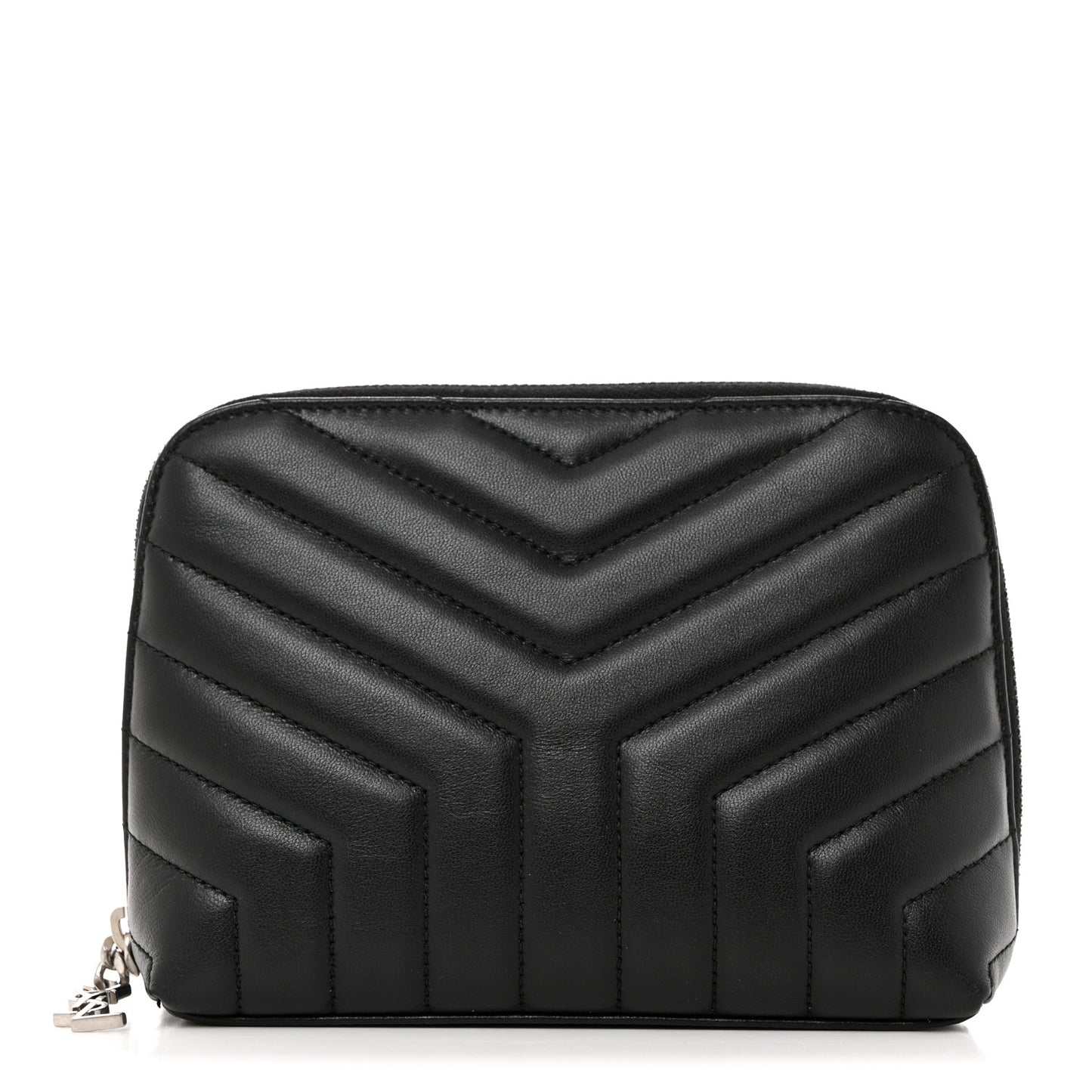 Lambskin Matelasse Cosmetic Case Black