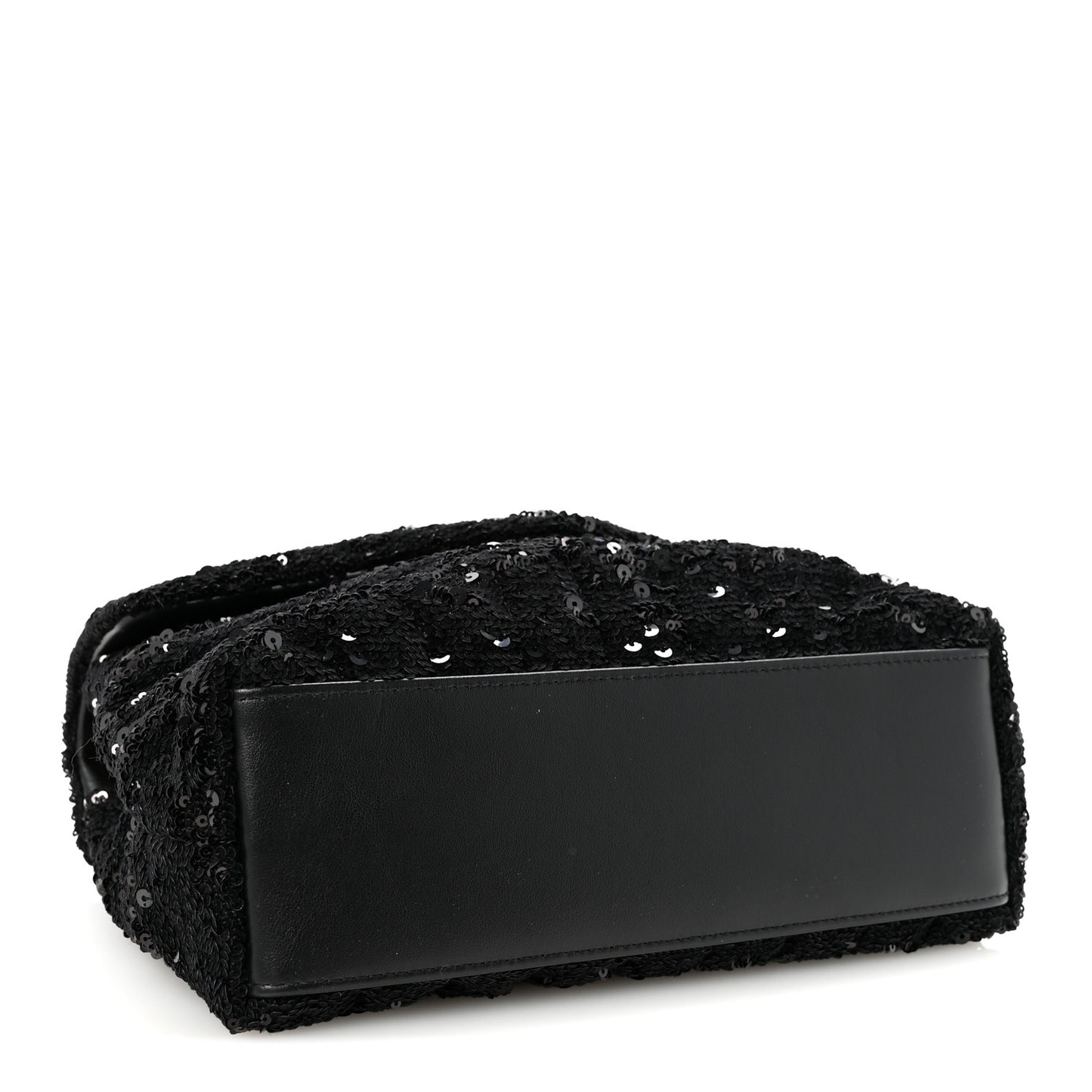 Sequin Y Quilted Monogram Small Loulou Chain Satchel Black