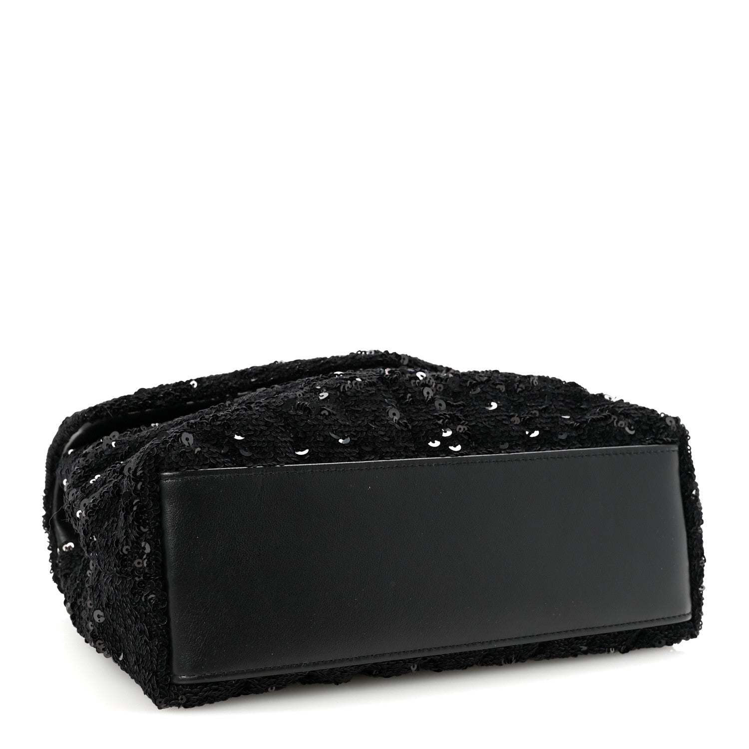 Saint Laurent Sequin Y Quilted Monogram Small Loulou Chain Satchel Black 4 of 9