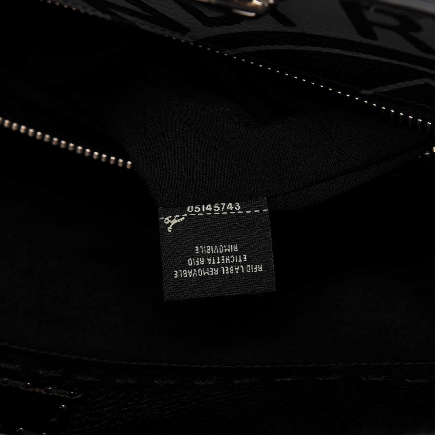 Fendi Cuoio Romano Selleria Fendi Stamp Patch Large Mens Peekaboo Iconic Essential Satchel Black Grigio 9 of 10