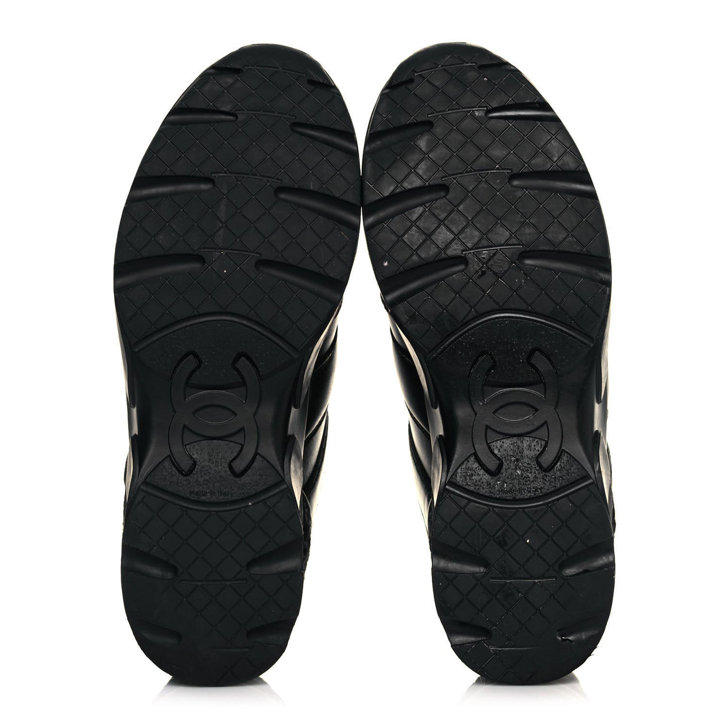 Calfskin Tweed Womens Sneakers 37 Black