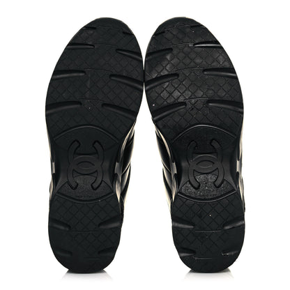 Chanel Calfskin Tweed Womens Sneakers 37 Black 5 of 10