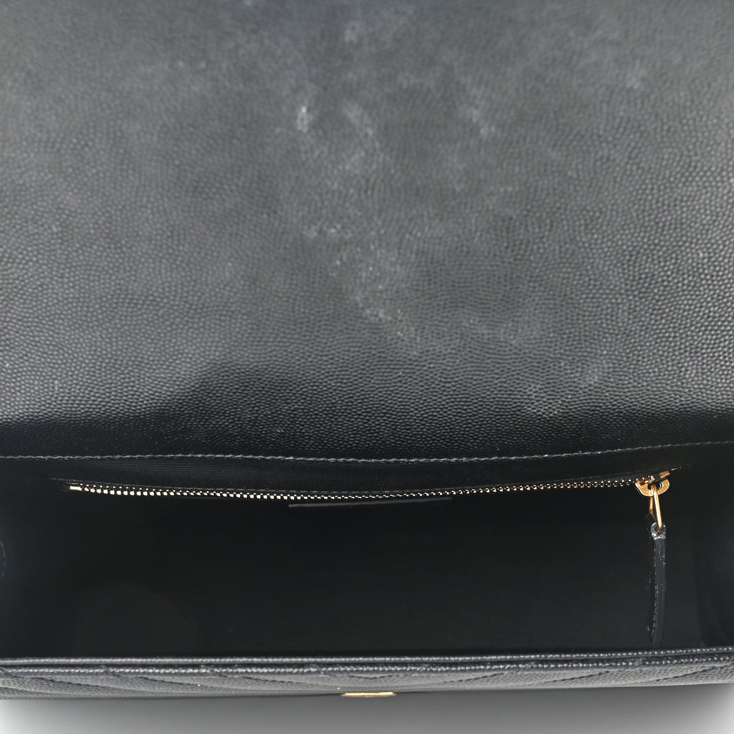 Grain De Poudre Matelasse Chevron Large Monogram Satchel Black