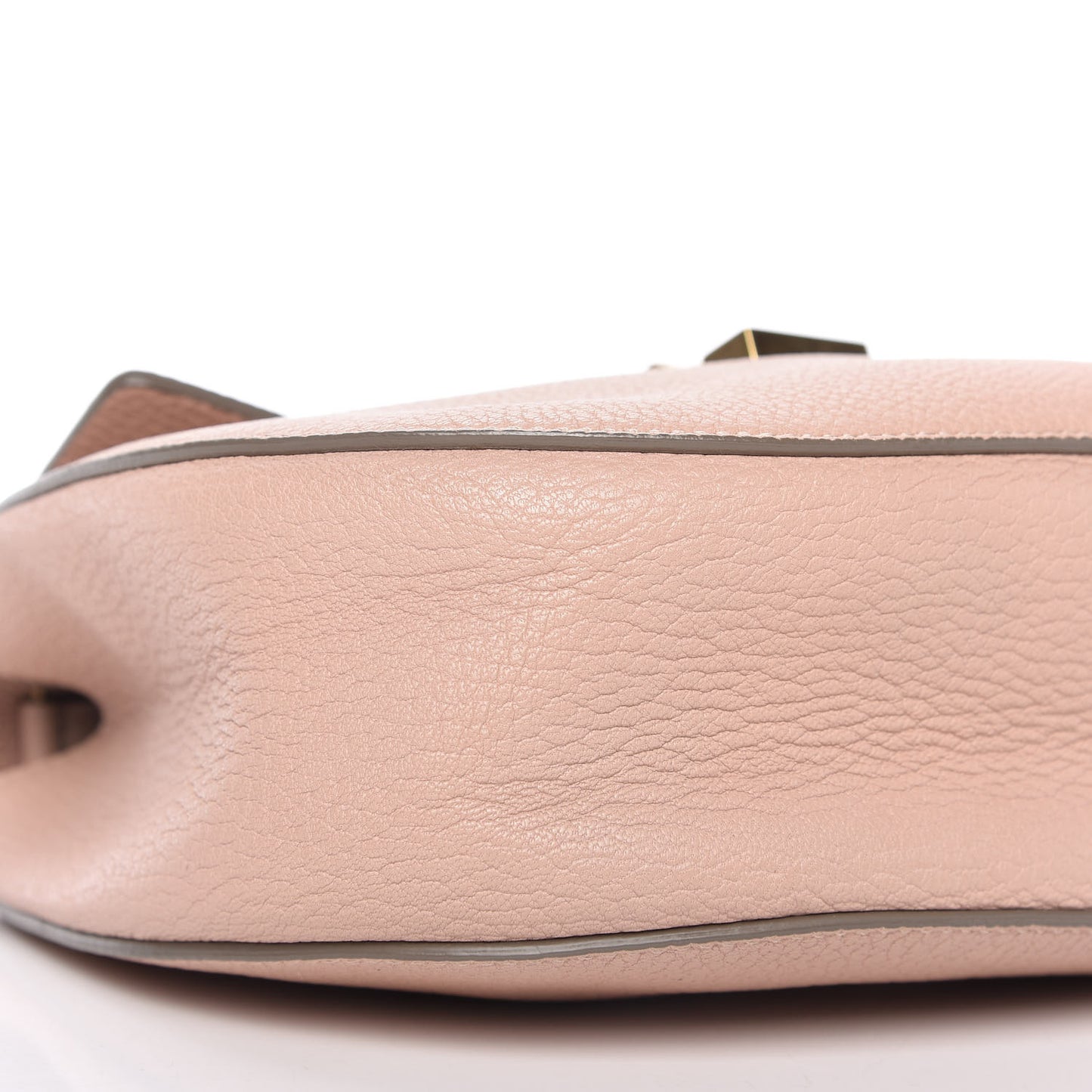 Grained Lambskin Drew Shoulder Bag Cement Pink