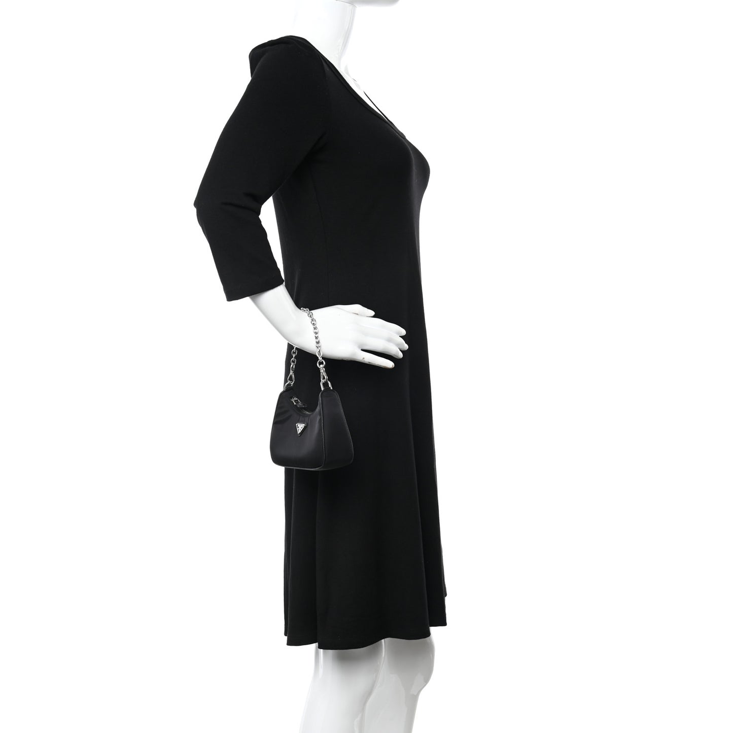 Tessuto Nylon Mini Re-Edition 2000 Shoulder Bag Black