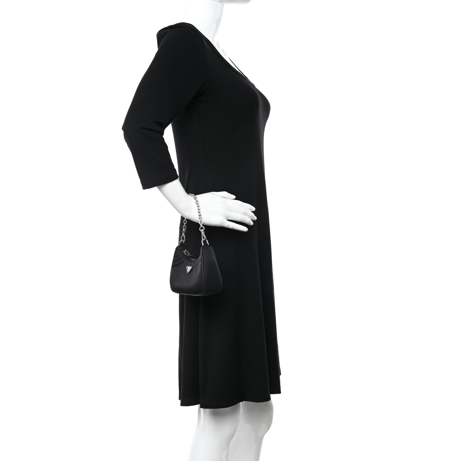 Prada Tessuto Nylon Mini Re-Edition 2000 Shoulder Bag Black 2 of 11