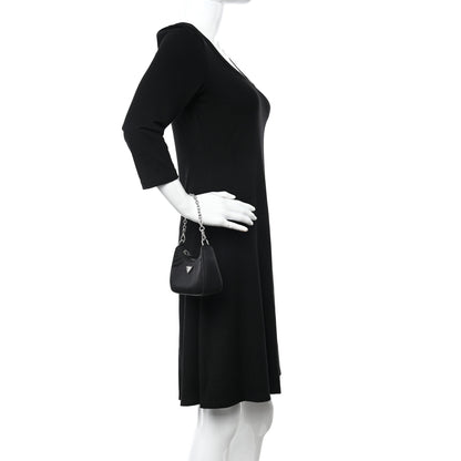 Prada Tessuto Nylon Mini Re-Edition 2000 Shoulder Bag Black 2 of 11