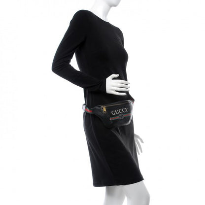Gucci Grained Calfskin Small Logo Belt Bag Black 2 of 8