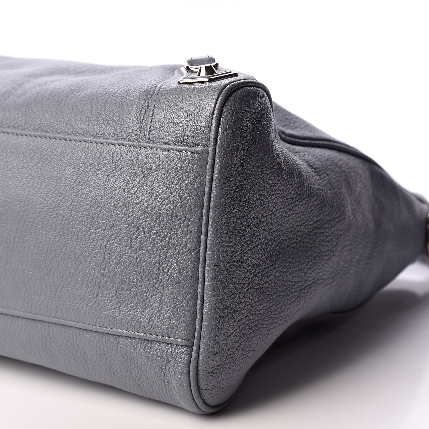 Balenciaga Chevre Silver Metallic Edge Hardware Velo Bleu Acier 6 of 9