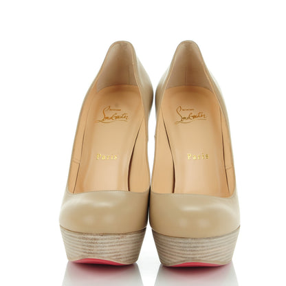 Christian Louboutin Calfskin Bibi 140 Pumps 39.5 Pomice Beige Grezzo 2 of 9