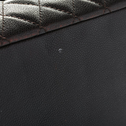 Chanel Caviar Quilted Grand Shopping Tote GST Dark Brown 8 of 9