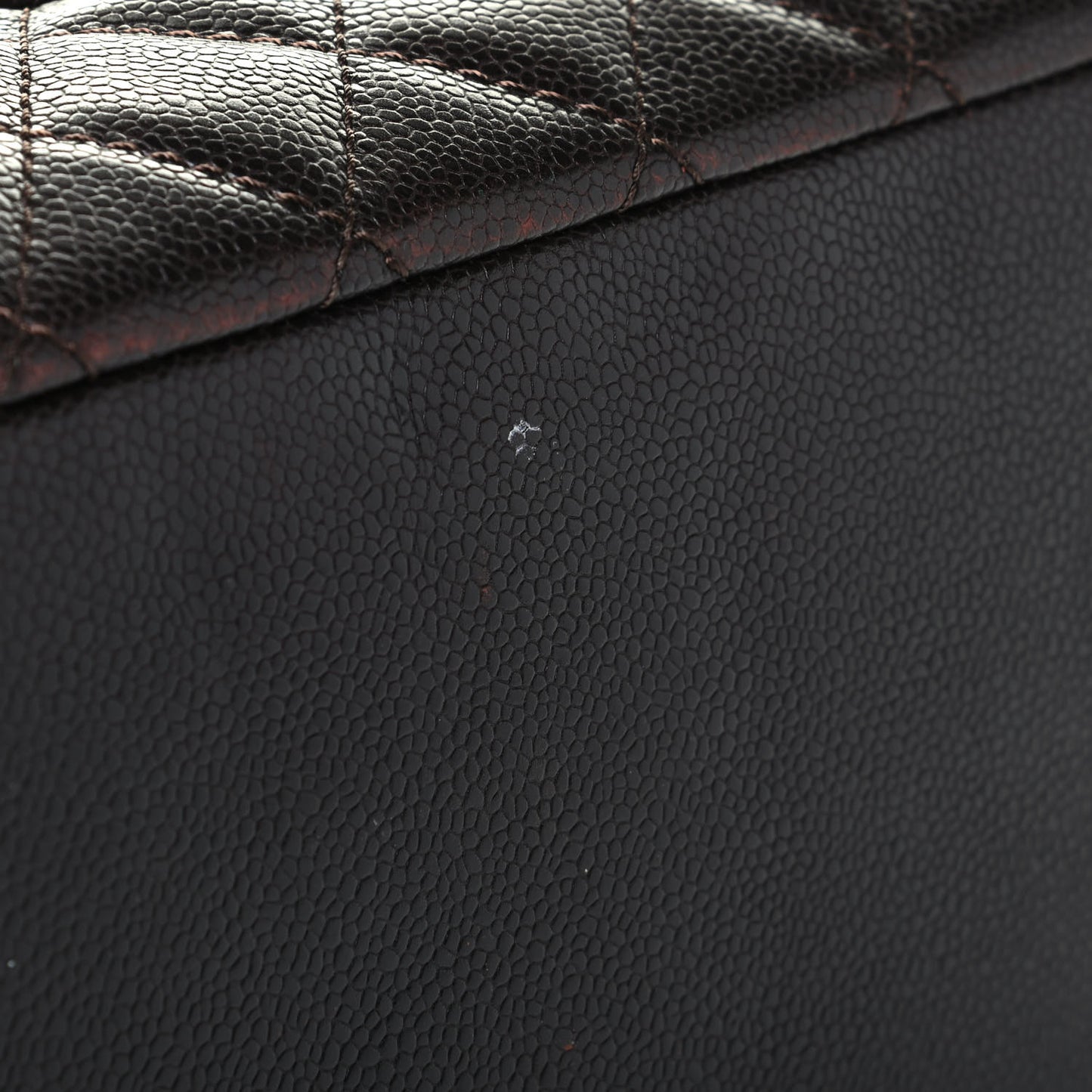 Caviar Quilted Grand Shopping Tote GST Dark Brown