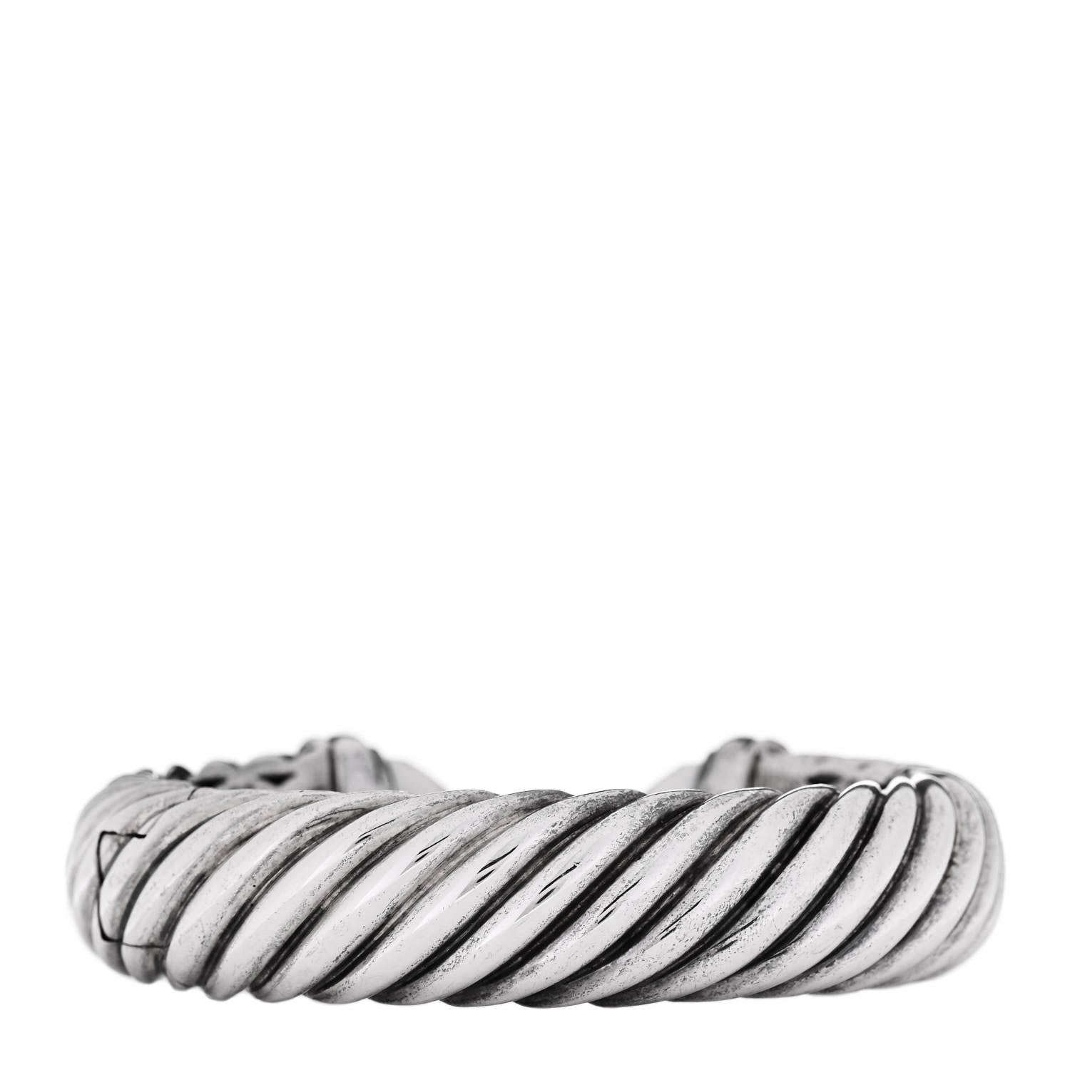 David Yurman Sterling Silver White Agate 15mm Waverly Bracelet 2 of 4