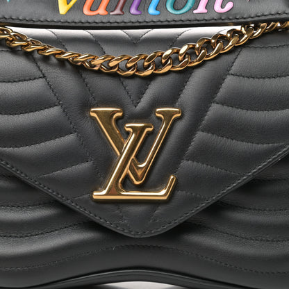 Louis Vuitton Calfskin New Wave Chain MM Black 9 of 9
