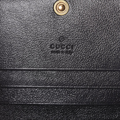 Gucci Azalea Calfskin Matelasse Diagonal Patchwork Torchon GG Marmont Card Case Wallet Black Beige Romantic Cerise 6 of 6