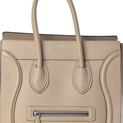 Celine Drummed Calfskin Mini Luggage Dune 6 of 9