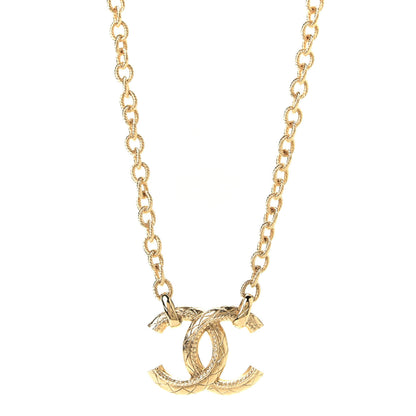 Chanel Metal Quilted CC Necklace Gold 1 of 4