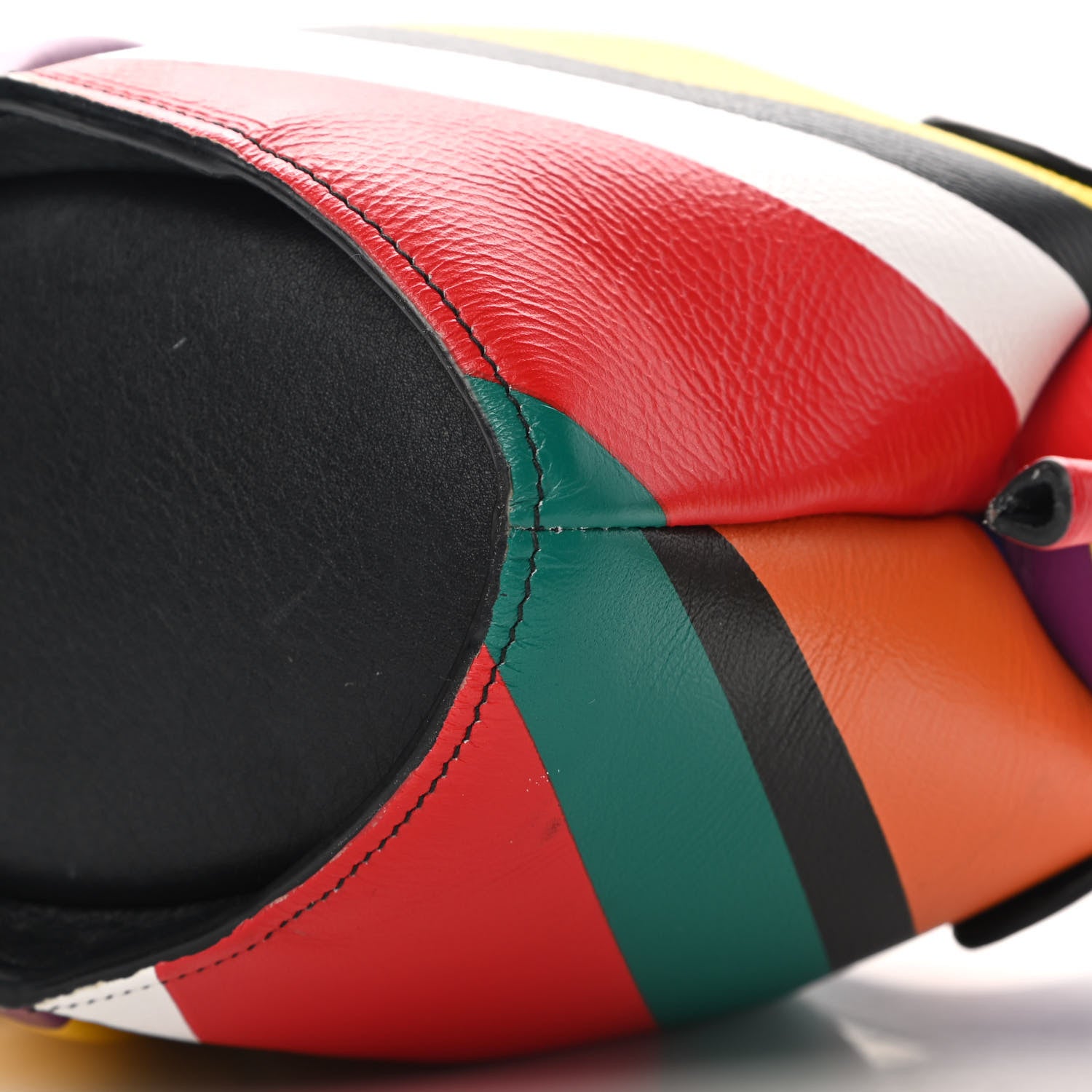 Loewe Calfskin Mini Striped Elephant Crossbody Bag Multicolor 8 of 11