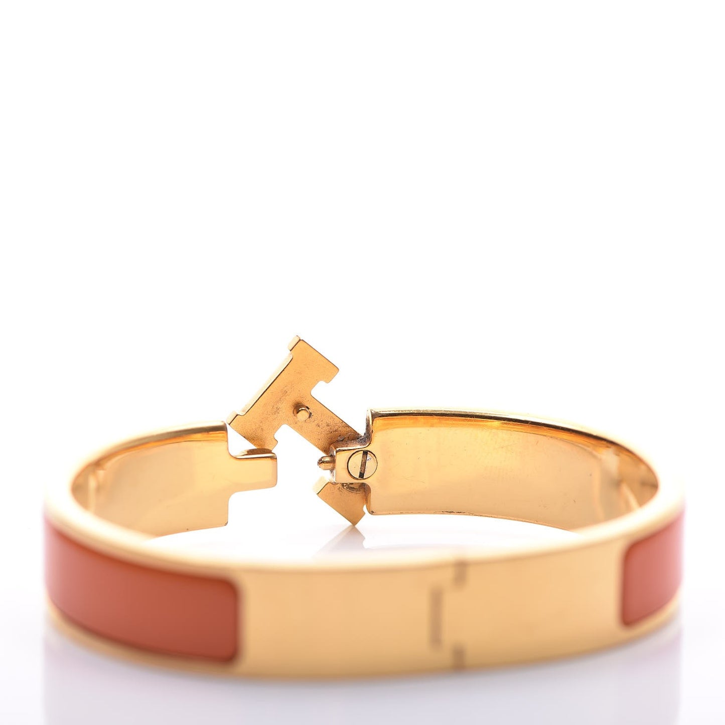 Enamel Narrow Clic Clac H Bracelet PM Orange
