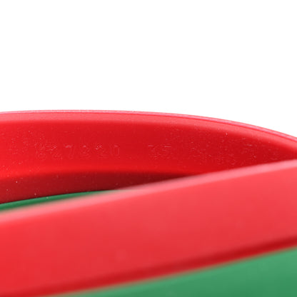 Gucci Rubber Web Womens Criss Cross Slide Sandals 35 Coral New Shamarock 7 of 9