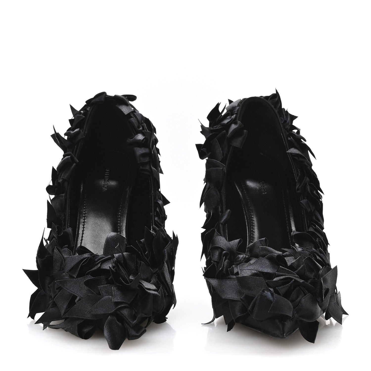 Balenciaga Satin Pointed Marie A Bows All Over 110mm Pumps 35 Black 3 of 9