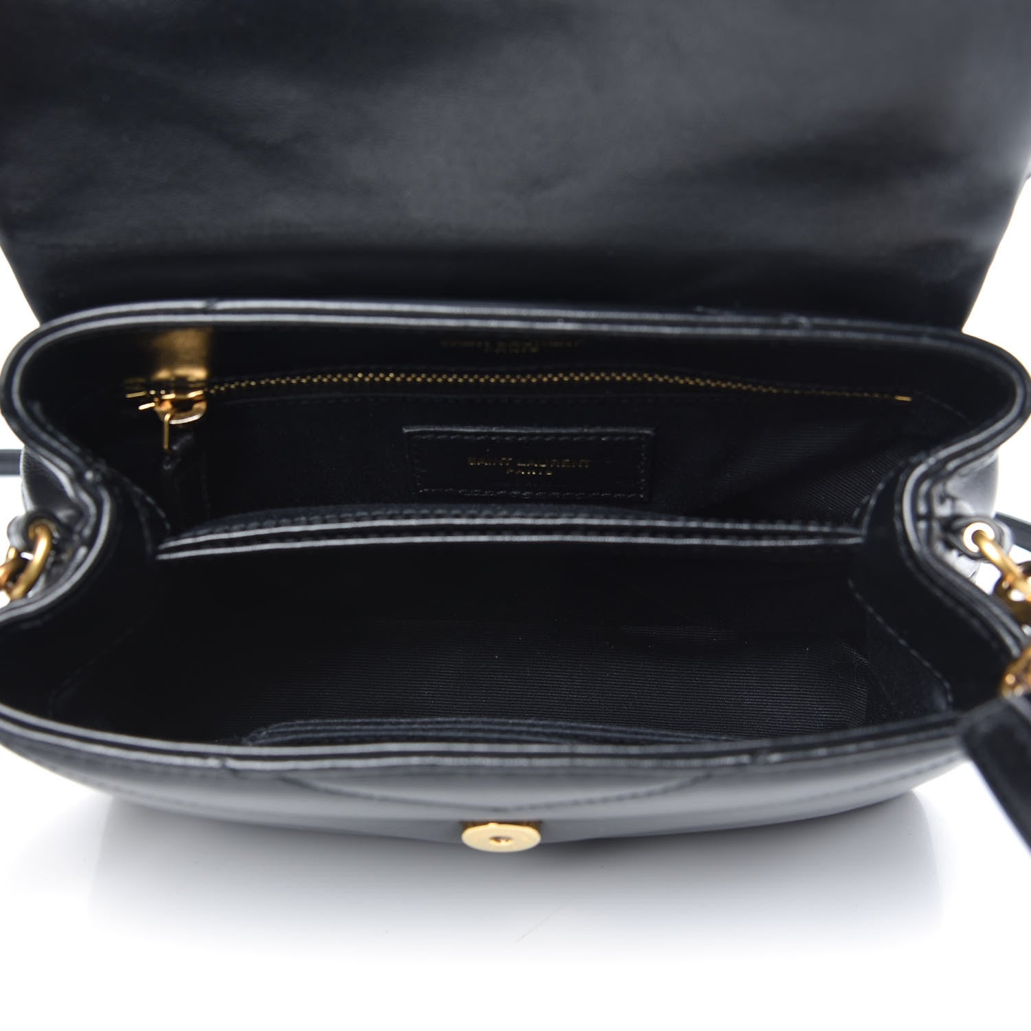 Saint Laurent Calfskin Y Quilted Monogram Toy Loulou Crossbody Bag Black 5 of 10