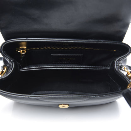 Saint Laurent Calfskin Y Quilted Monogram Toy Loulou Crossbody Bag Black 5 of 10