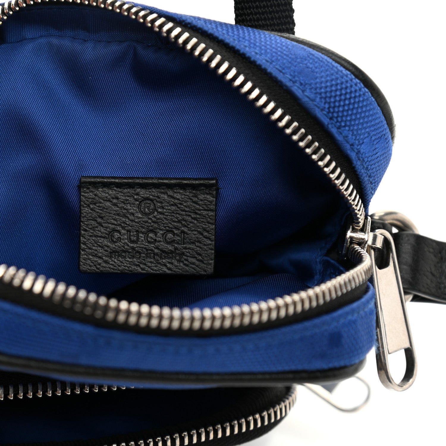 Gucci Econyl Nylon Monogram Off The Grid Shoulder Bag Guilted Blue Black 7 of 9