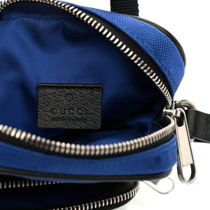 Gucci Econyl Nylon Monogram Off The Grid Shoulder Bag Guilted Blue Black 7 of 9
