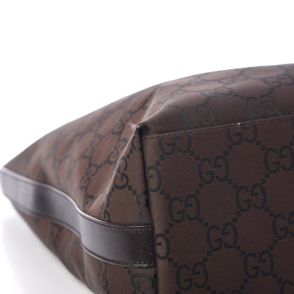 Gucci Nylon Monogram Hobo Dark Brown 11 of 14