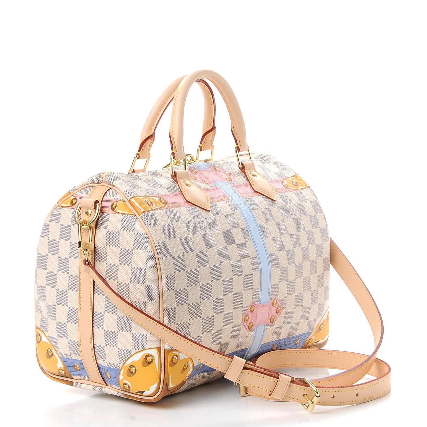 Damier Azur Summer Trunks Speedy Bandouliere 30