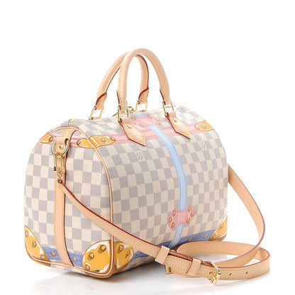 Louis Vuitton Damier Azur Summer Trunks Speedy Bandouliere 30 4 of 8
