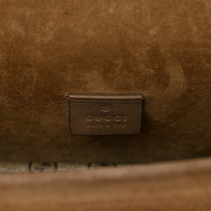 Gucci GG Supreme Monogram Suede Crystal Small Dionysus Shoulder Bag Beige Ebony Taupe 8 of 14