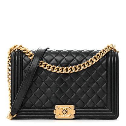 Chanel Lambskin Quilted New Medium Boy Flap Black 1 of 26