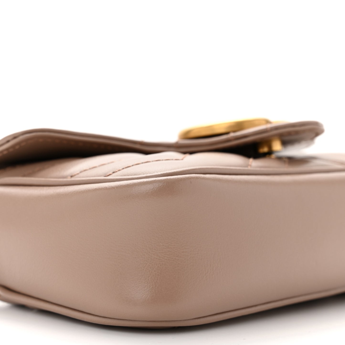 Calfskin Matelasse Super Mini GG Marmont Shoulder Bag Porcelain Rose