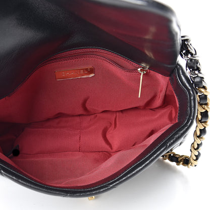 Chanel Lambskin Quilted Medium 19 Flap Black 5 of 11