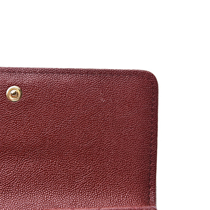 Chanel Caviar Quilted Medium Boy Flap Wallet Burgundy 8 of 9
