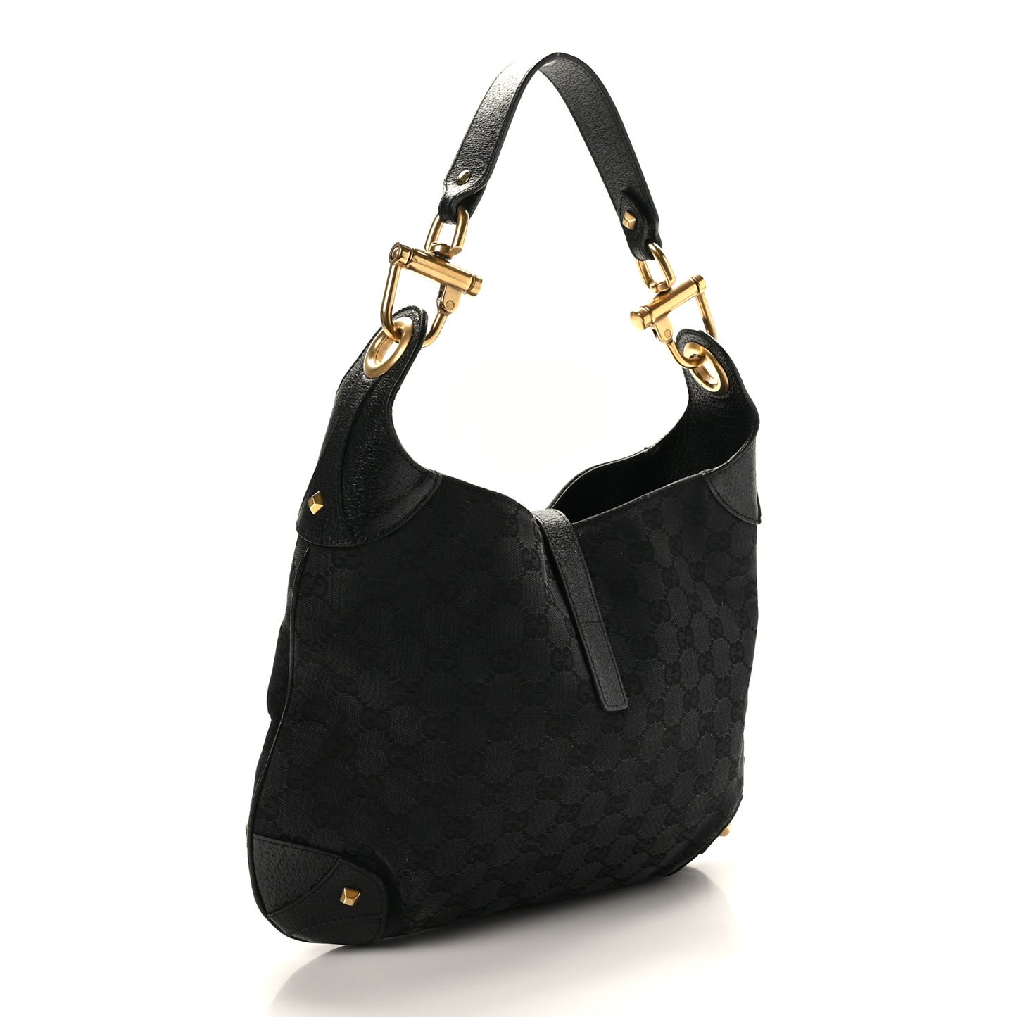 Monogram Piston Lock Jackie O Hobo Black