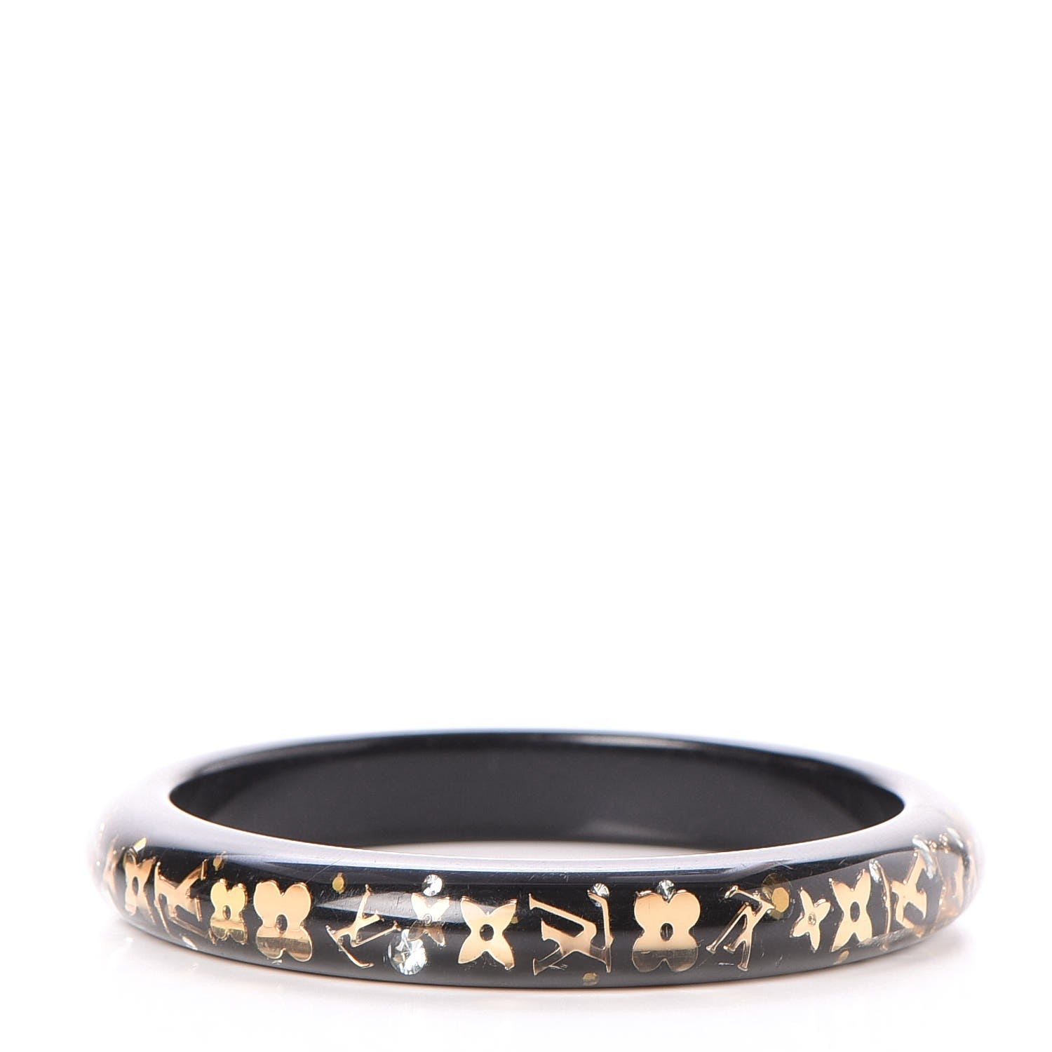 Louis Vuitton Resin Swarovski Medium Inclusion Bracelet PM Black 3 of 4