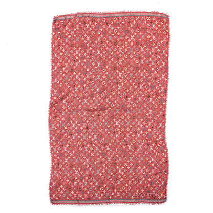 Louis Vuitton Silk Pop Monogram Stole Flamingo 1 of 4