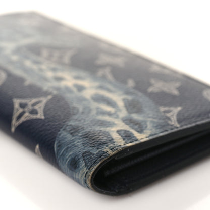 Louis Vuitton Savane Monogram Chapman Giraffe Brazza Wallet Encre 7 of 8
