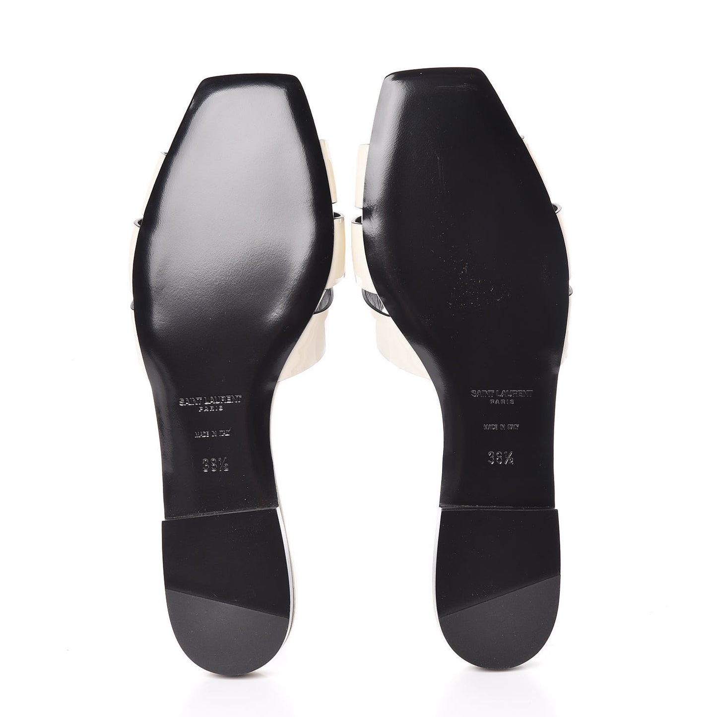 Patent Calfskin Nu Pied 05 Slide Sandals 38.5 Off White